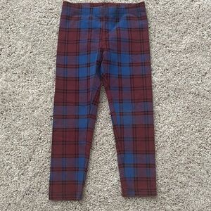Tea Collection Plaid Kids Leggings - Red and Blue